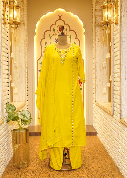 Tuba Green Comfy Stitched Suit Set