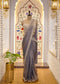 Dusty Grey Crush Tissue Drape Saree with Embroidered Blouse