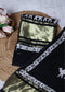 Vaani Tie n Dye Black Unstitched Suit Set