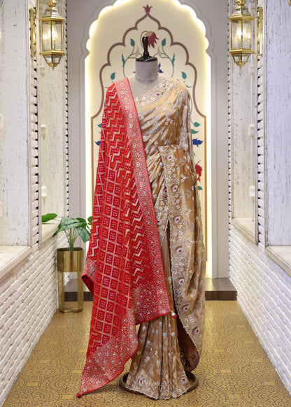 Hansika Red Bridal Dupatta