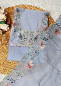 Trisha Purple Unstitched Suit set