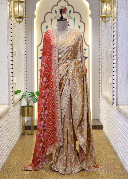 Kumud Red Bridal Dupatta