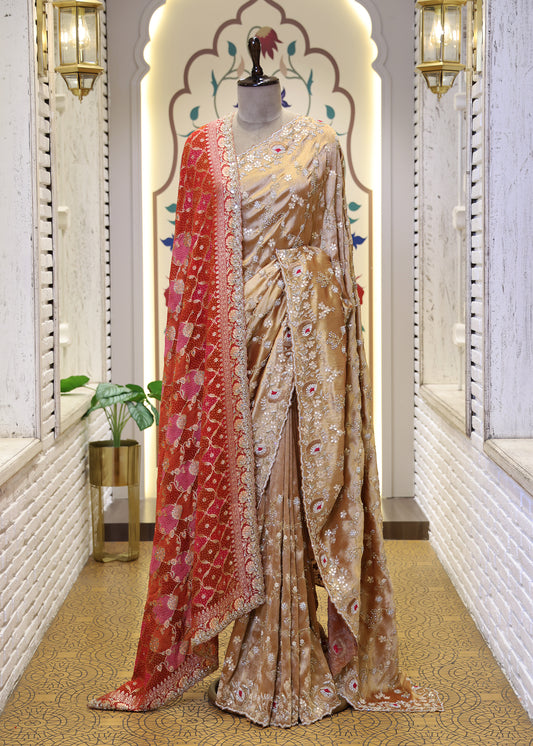 Kumud Red Bridal Dupatta