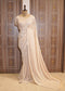 Light Golden Sequence Saree with Stitched Blouse