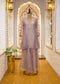Lavender Tissue Hand Embellished Short Shirt & Sharara Co-ord Set