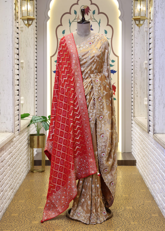 Hansika Red Bridal Dupatta