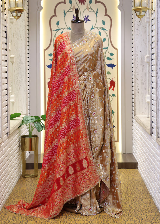 Red & Orange Bridal Dupatta