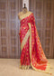 Rani Tissue Weaving Saree with Gota Lace and Unstitched Blouse