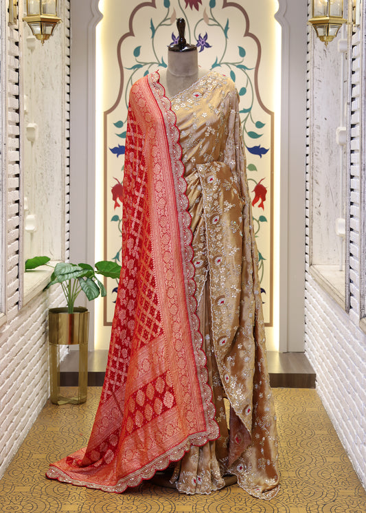 Poornima Red Bridal Dupatta