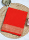 Deeya Plain Orange Banarasi Pure Crepe Saree with Unstitched Blouse