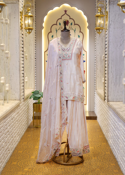 Varsha Pink Farshi Salwaar Suit with Dupatta