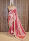 Rani Silk Bead Embroidered Border Saree with Unstitched Blouse