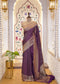 Purple Chinon Leheriya Saree