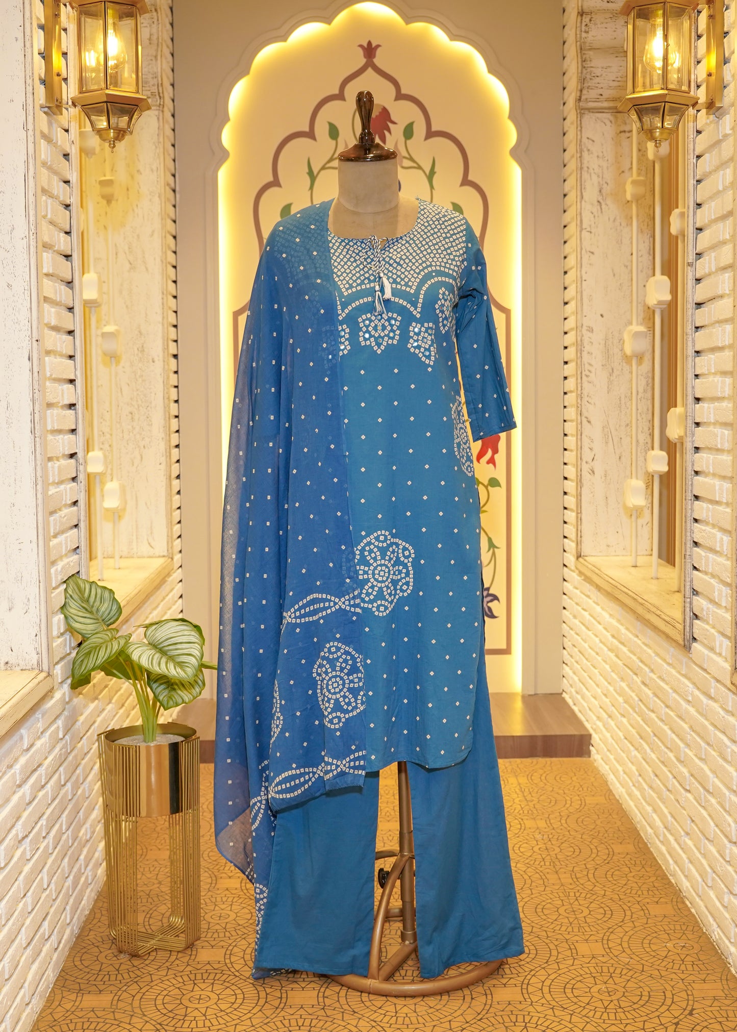 Aabroo Blue Stitched Suit Set