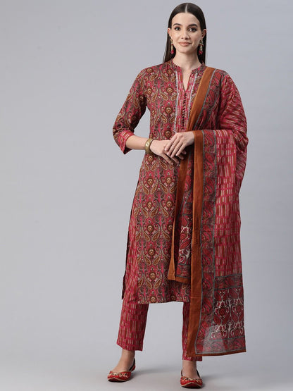 Niyati Pink Stitched Suit Set