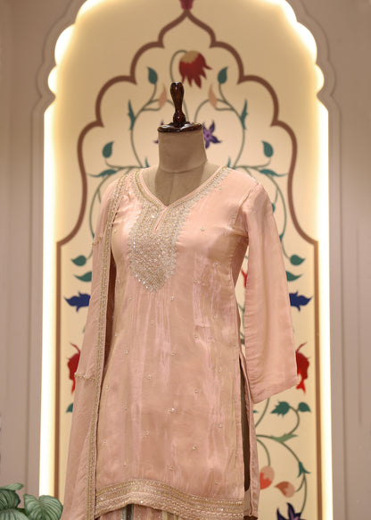 Lavanya Pink Multicoloured Sharara Suit Set