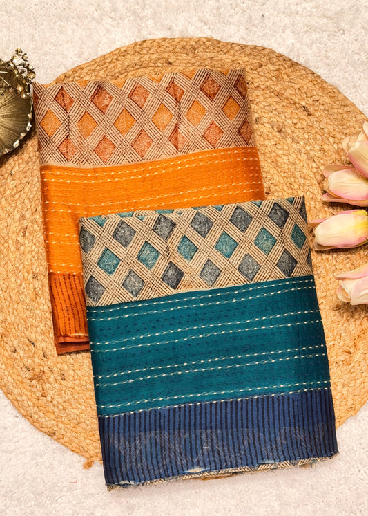 Barfi Geometric Printed Unstitched Suit Set