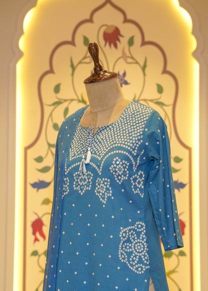 Aabroo Blue Stitched Suit Set