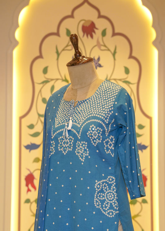 Aabroo Blue Stitched Suit Set