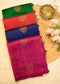 Blue Raw Silk Neem Zari Boota Saree with Unstitched Blouse