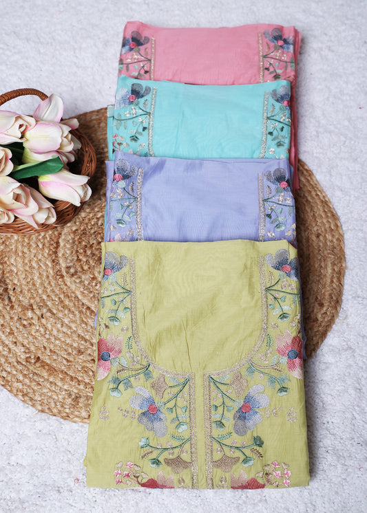 Trisha Pink Unstitched Suit set