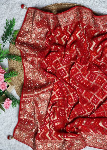 Hansika Red Bridal Dupatta