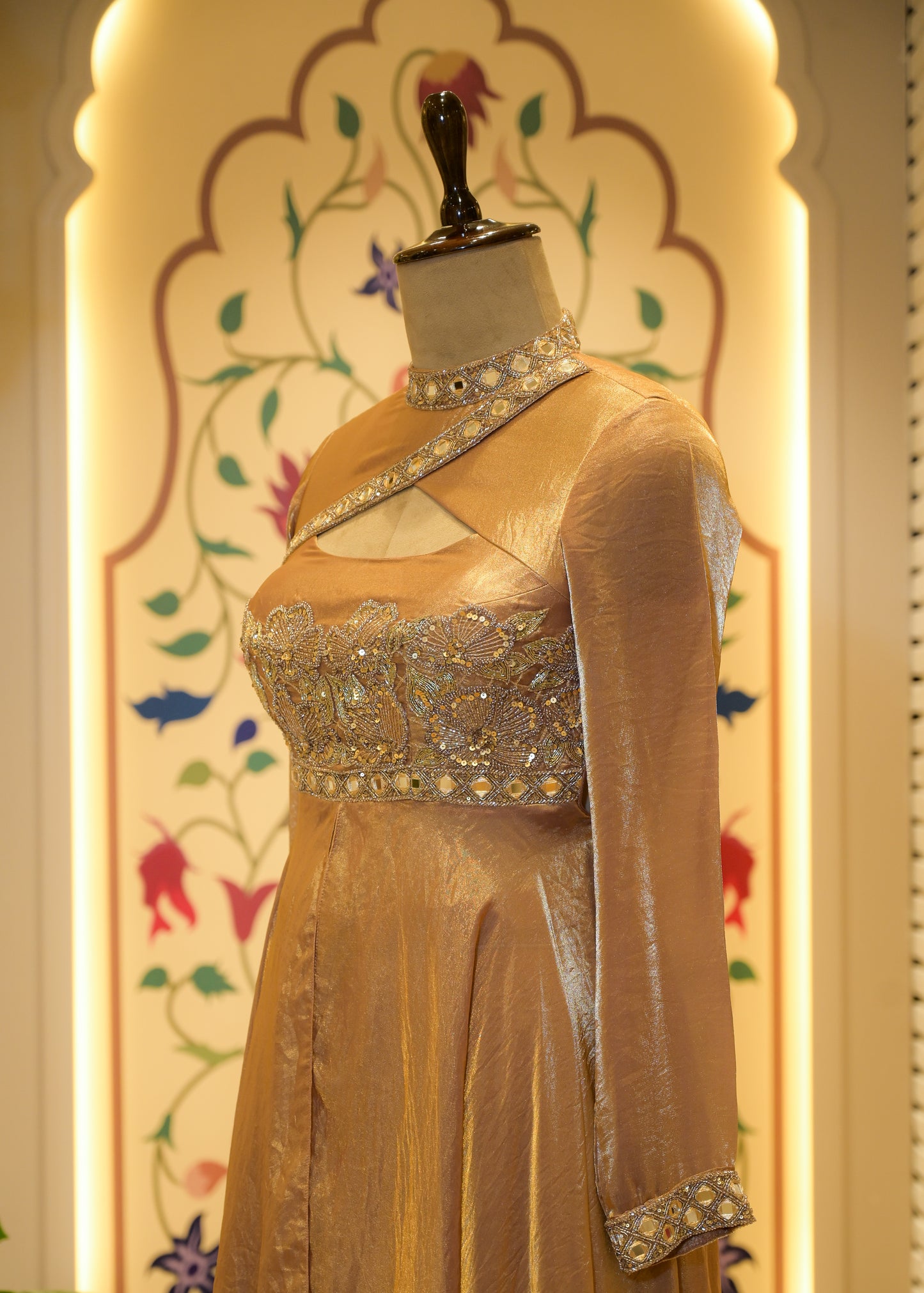 Aurelia Gold Embellished Indo-Western Plazo Set