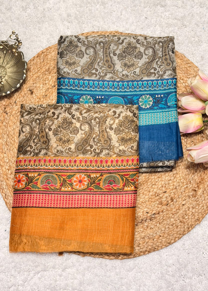 Bahaar Mustard Paisley Printed Suit Set