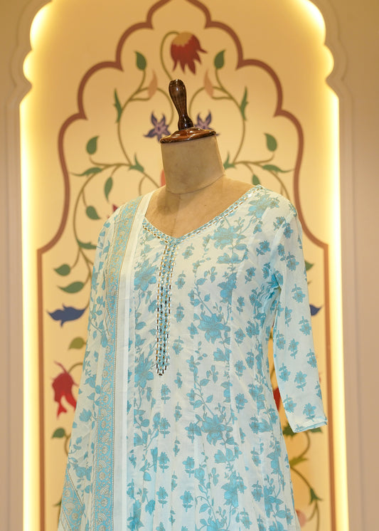 Damini Firozi Stitched Suit Set