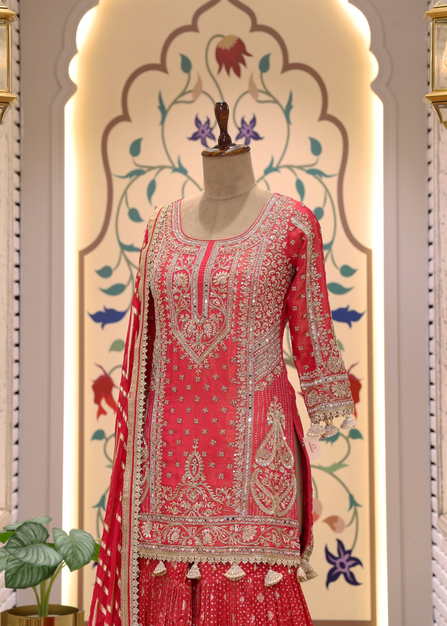 Navya Pink Heavy Sharara Set with Dupatta