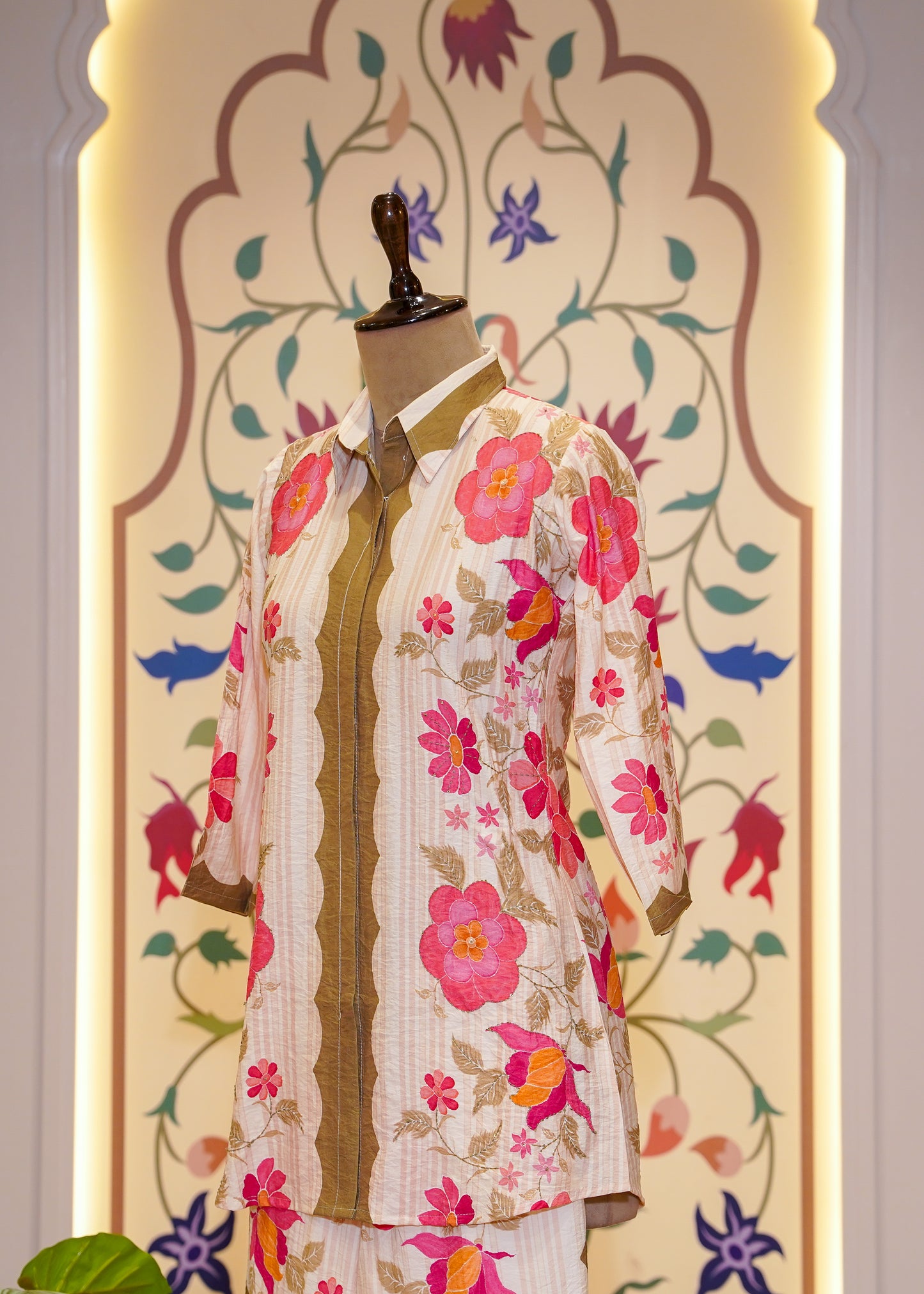 Ivory Crush Cotton Floral Printed Co-ord Set