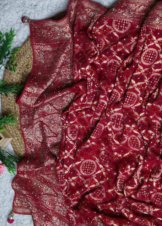 Pia Pink Bridal Dupatta