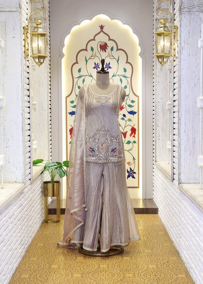 Tarini Tissue Slit Palazzo Set