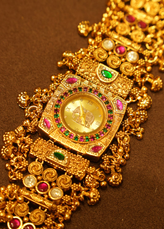Gauhar Imperial Heritage Gold Watch Bracelet