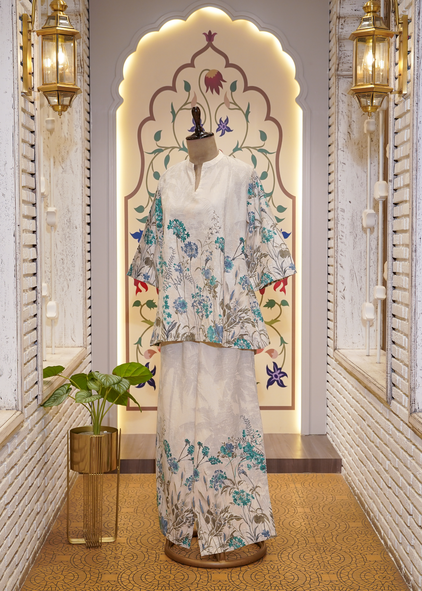Cream Cotton Printed Co-ord Set