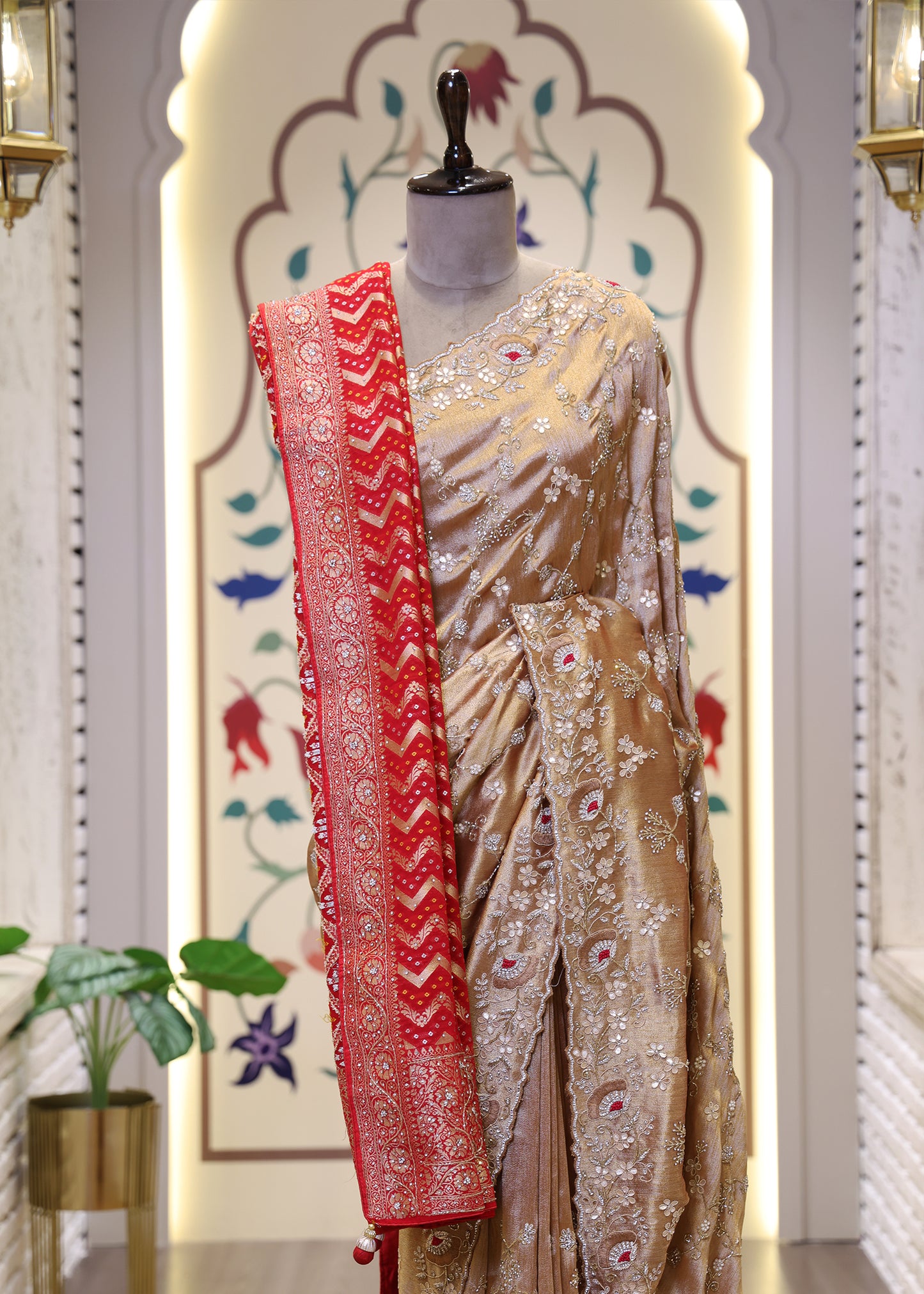 Hansika Red Bridal Dupatta