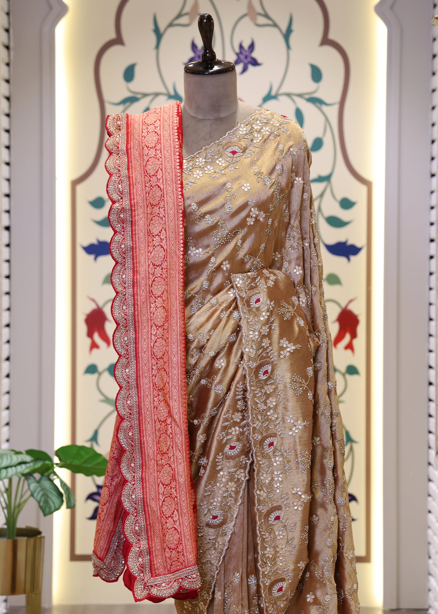Poornima Red Bridal Dupatta