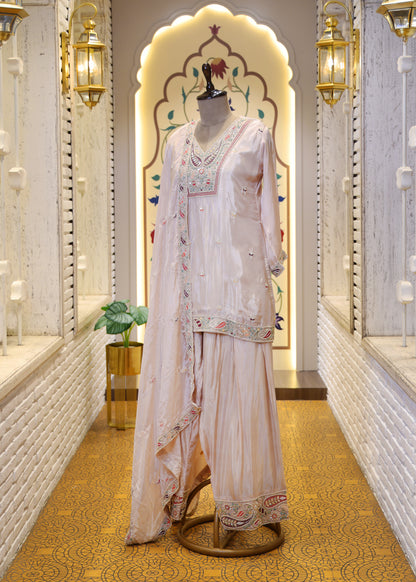Varsha Pink Farshi Salwaar Suit with Dupatta
