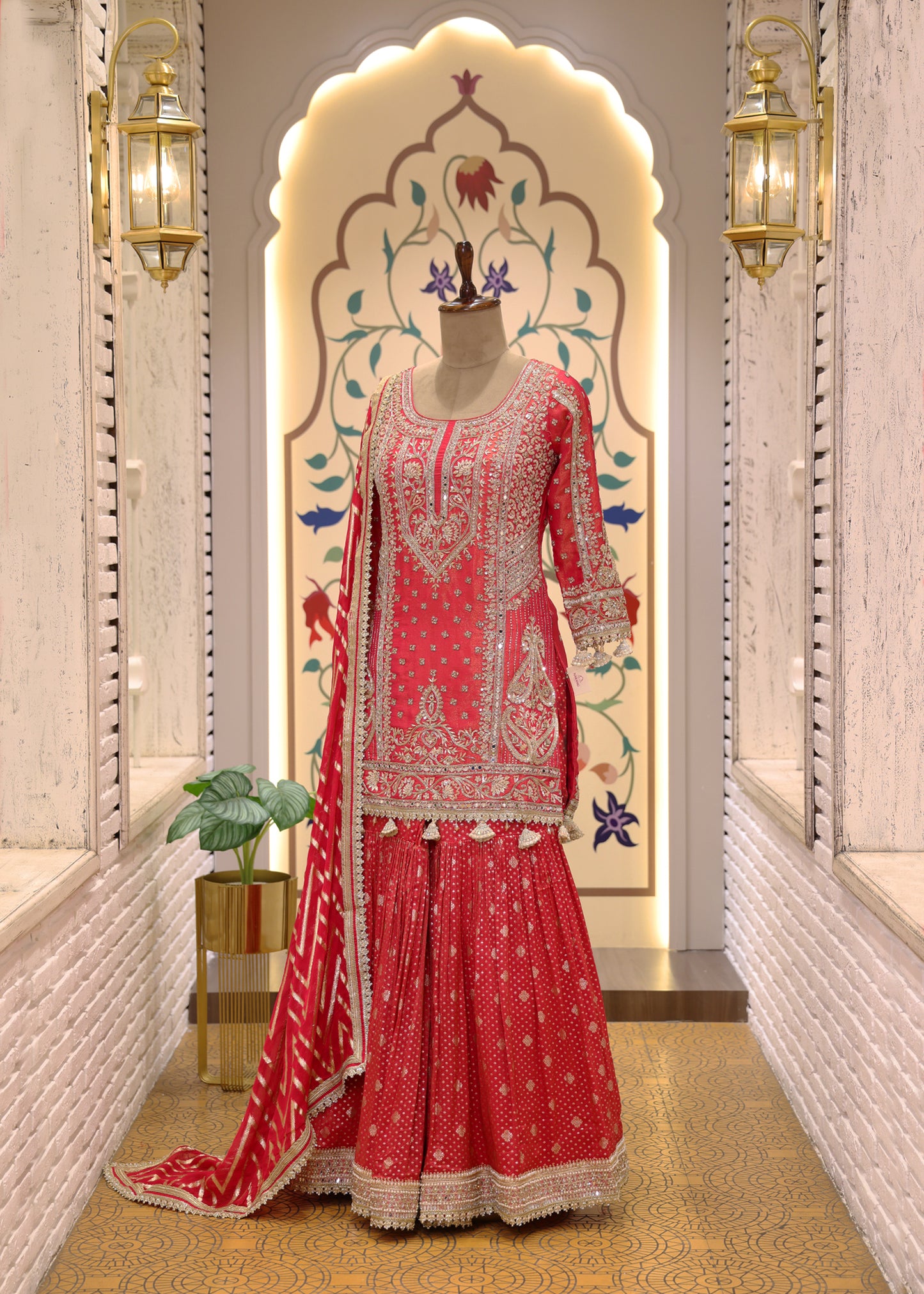 Navya Pink Heavy Sharara Set with Dupatta