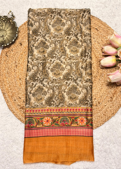 Bahaar Mustard Paisley Printed Suit Set
