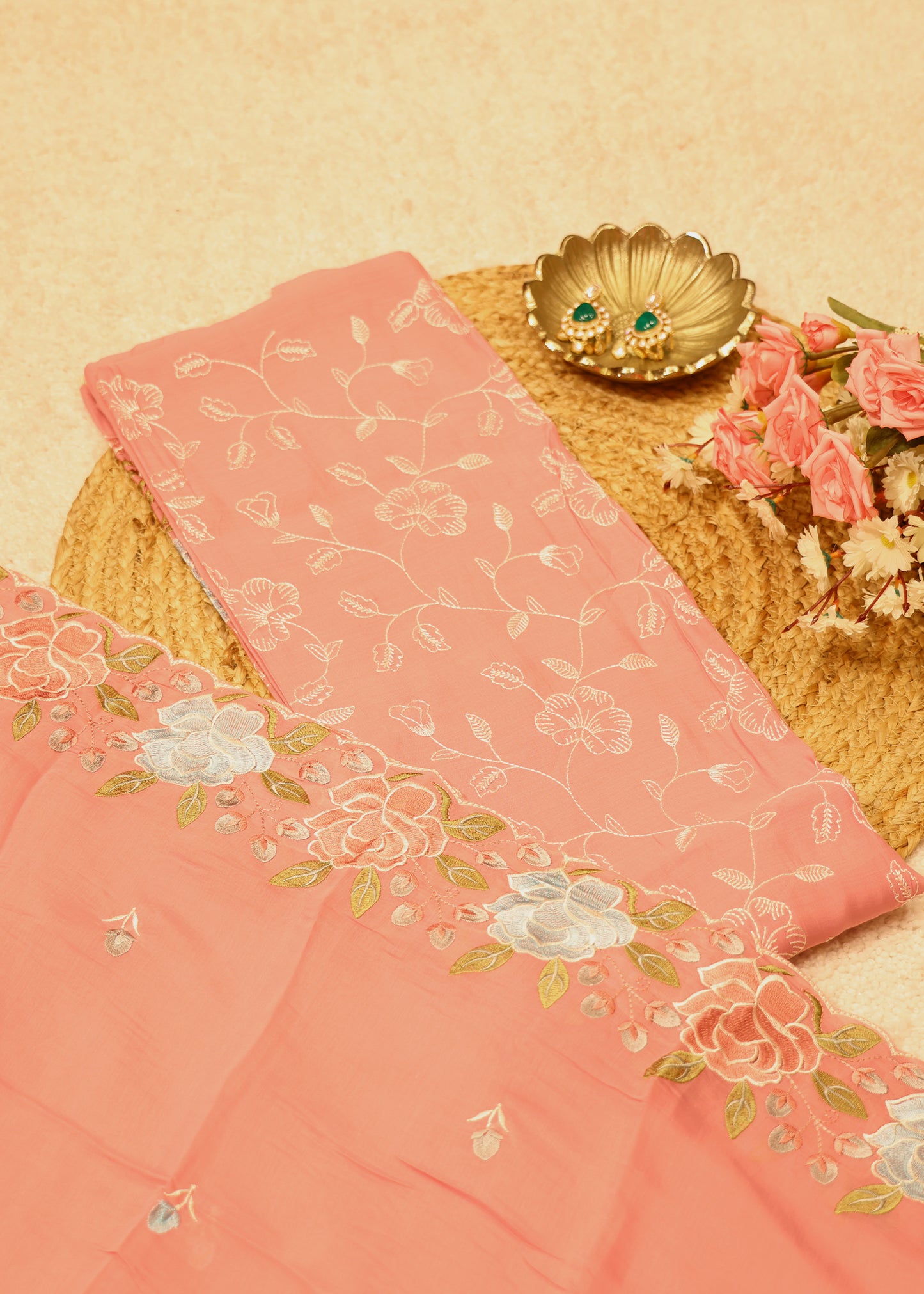Lilya Purple Floral Unstitched Suit Set