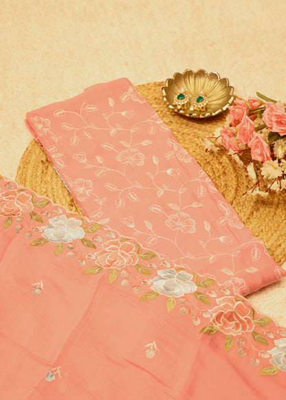 Lilya Purple Floral Unstitched Suit Set