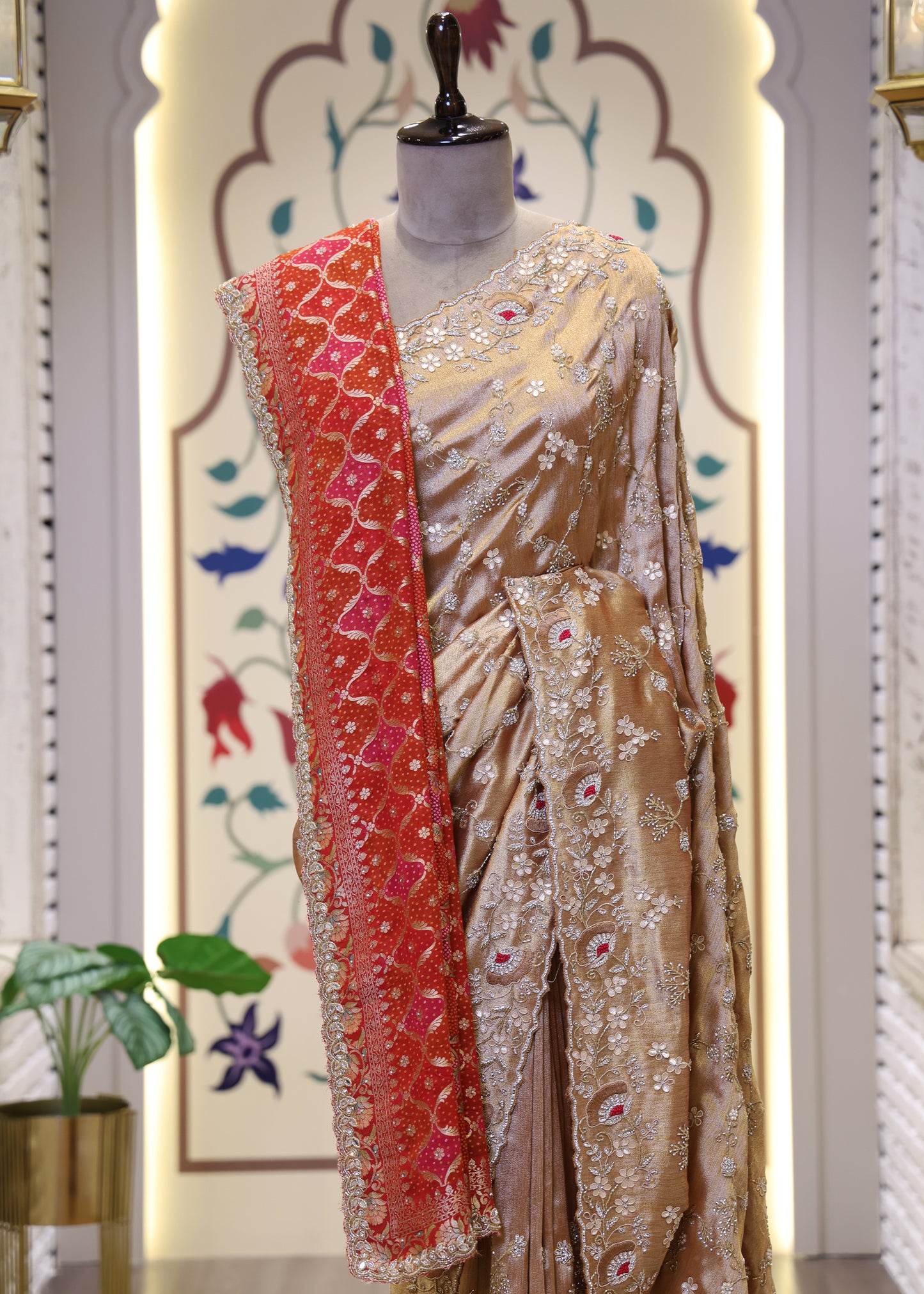 Kumud Red Bridal Dupatta