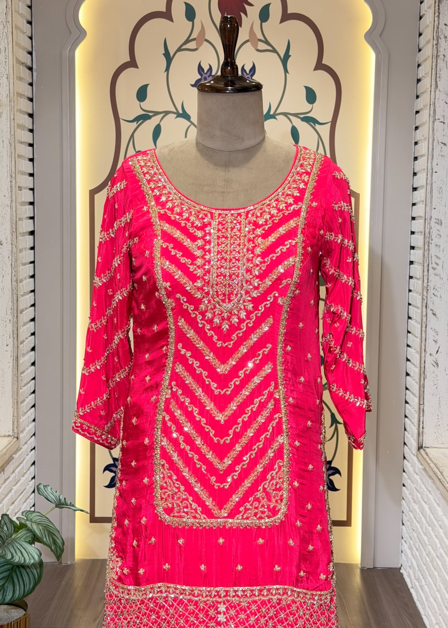 Rani Party Wear Sharara Suit Set