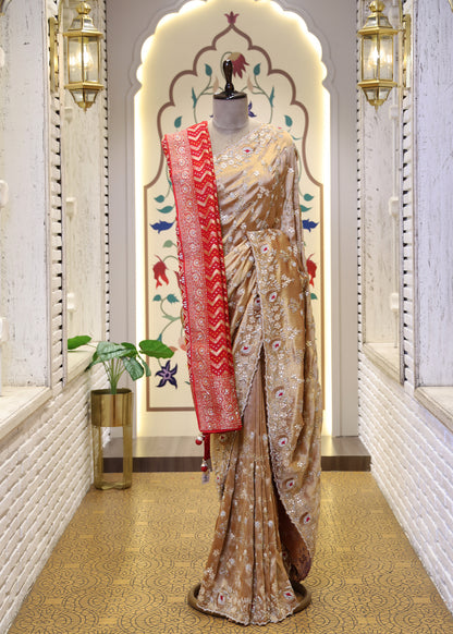 Hansika Red Bridal Dupatta