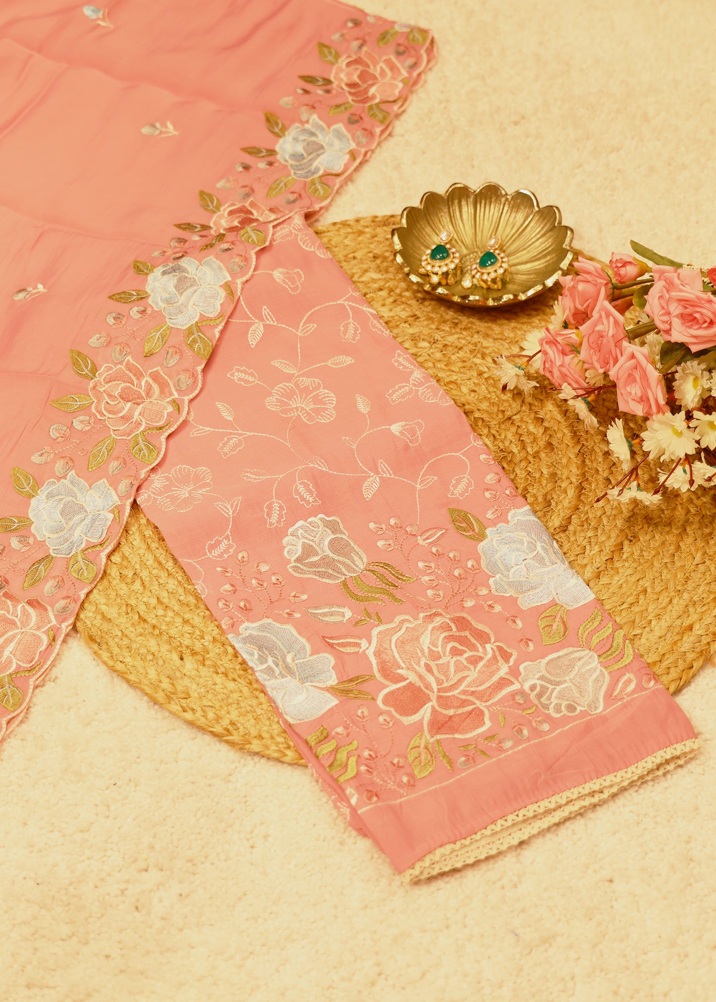 Lilya Purple Floral Unstitched Suit Set
