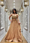 Tissue Golden Gemstone Crop Top Lehenga with Dupatta