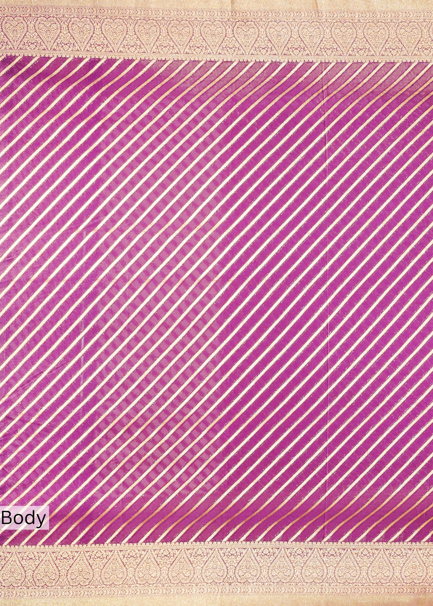 Purple Chinon Leheriya Saree