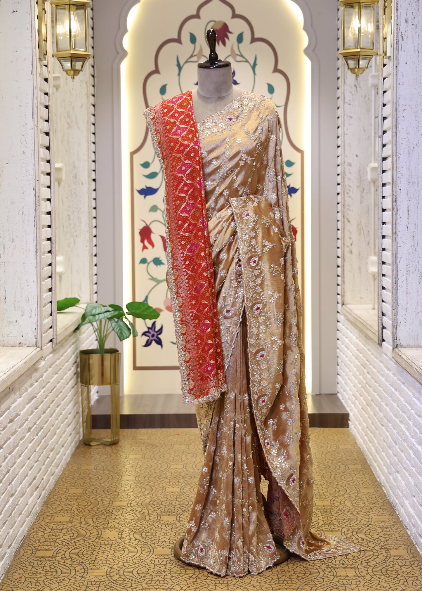 Kumud Red Bridal Dupatta