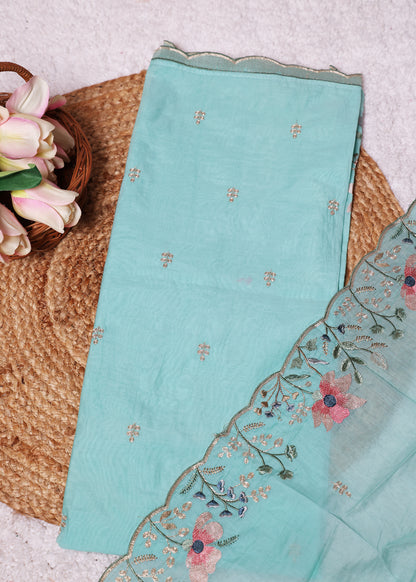 Trisha Blue Unstitched Suit set